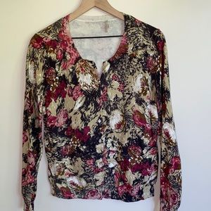 Talbots Floral Cardigan